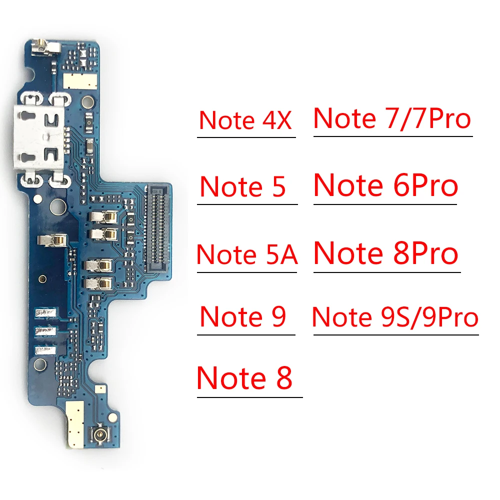 For Xiaomi Mi 10T Lite Redmi Go 10X 8 8A 9 9A Note 10 5 5A 6 7 8 8T 9 9S Pro USB Charging Port Dock Connector Board Microphone