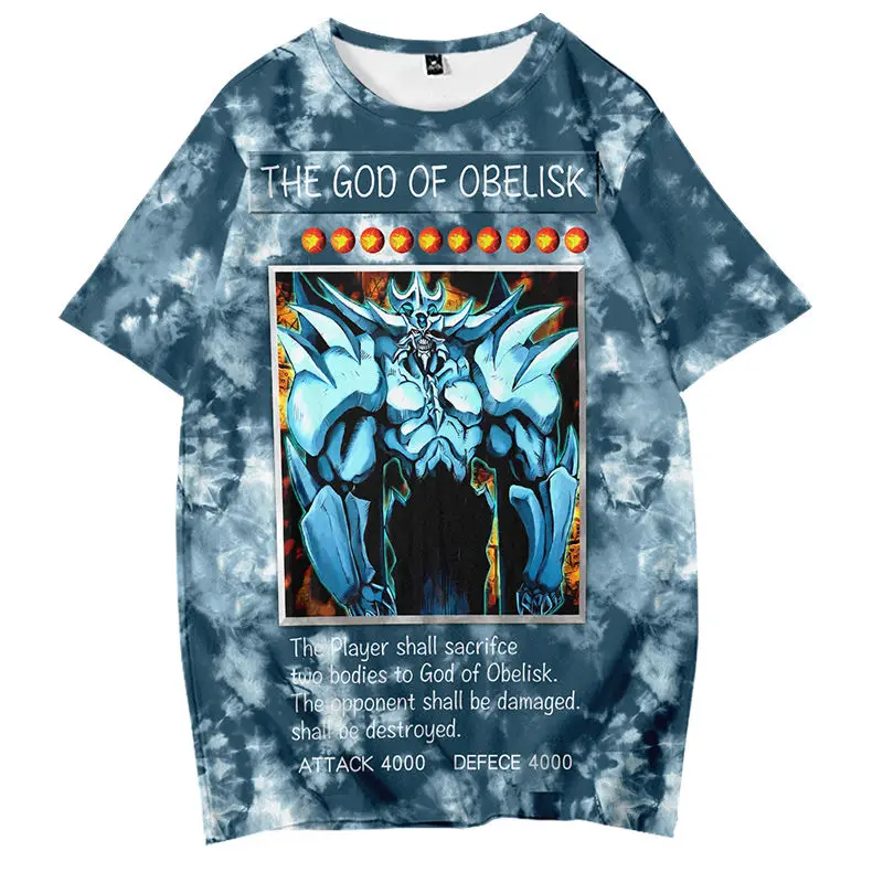 Yu-Gi-Oh! Tshirt Streetwear Men Casual High Street Japan 3D Print T Shirts Summer Cartoon T Shirt Boys Cute Amine Tshirt Male