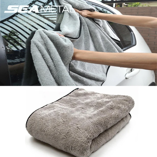 Seametal microfibra toalha de lavagem automática super absorvente limpeza do carro toalha de secagem panos multifuncionais para acessórios de lavagem de carro