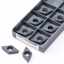 10 Pcs High Quality DCMT11T304 DCMT11T308 SM IC907 IC908 External Turning Tool DCMT 11T304 DCMT 11T308 Carbide Insert Lathe