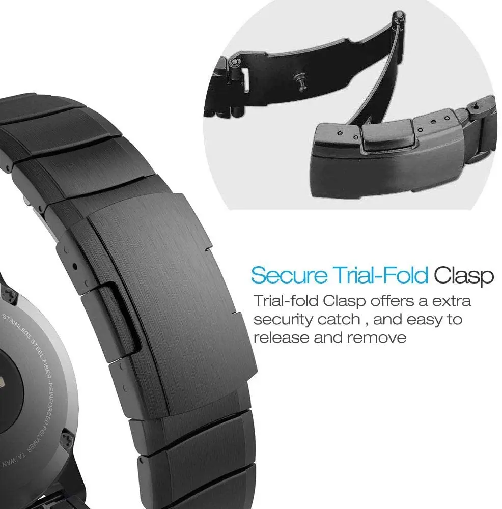 26/22/20mm Metal Strap for Garmin Fenix 6X 6S/Fenix 5X 3HR Stainless steel Quick fit connector strap for Forerunner 745/Fenix5 6