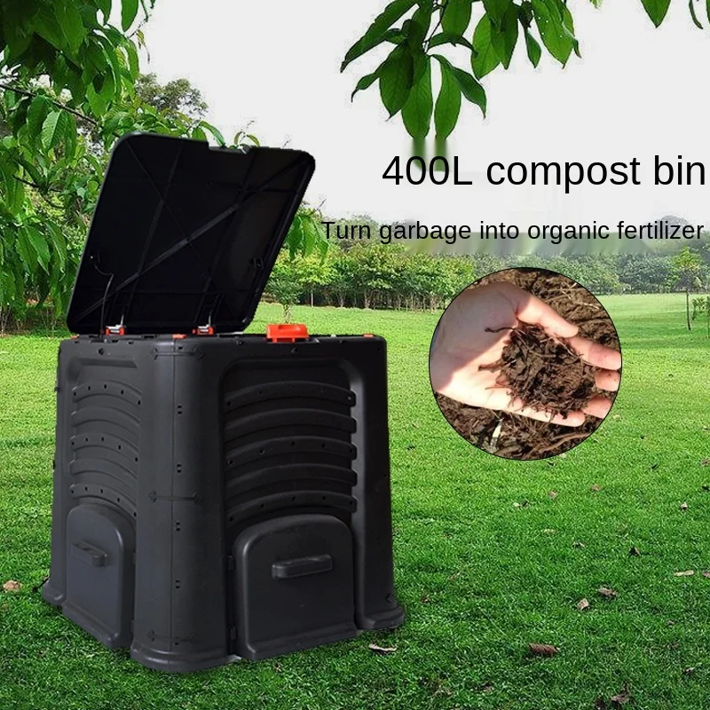 zq  Large Compost Box Courtyard Outdoor Garden Composter Collect Manure Boxes Aerobic Compost