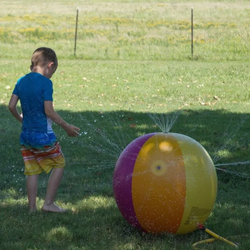 Bola de água de pulverizador inflável engraçado crianças água sprinkler bola verão piscina ao ar livre praia jogar o gramado bolas jogando brinquedos