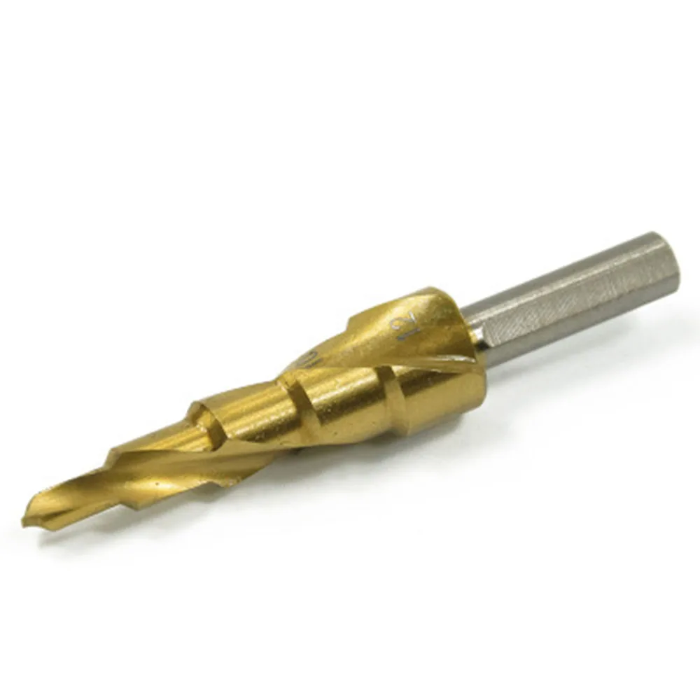 Titanium Spiral Groove Step Drill   Pagoda  Multi-function  4-12 5 