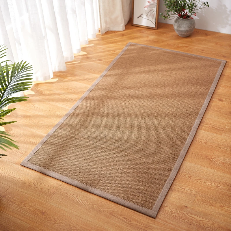 Bamboo Carpet Japanese Tatami Mat Design Area Rugs Breathable Bedroom Living Room Anti-Skid Washable Home Floor Rug Rectangle