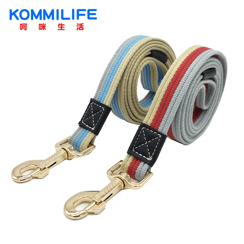 Thick Canvas Pet Leash Collar For Dogs Adjustable Dog Collar and Leash Set Small Medium Large Dogs Tracking Leash Collar