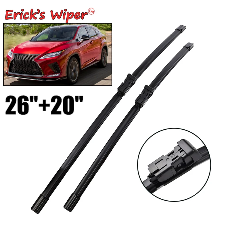 Erick's Wiper LHD Front Wiper Blades For Lexus RX RX200t RX300 RX450h 2016 - 2020 Windshield Windscreen Window Brushes 26''+20''