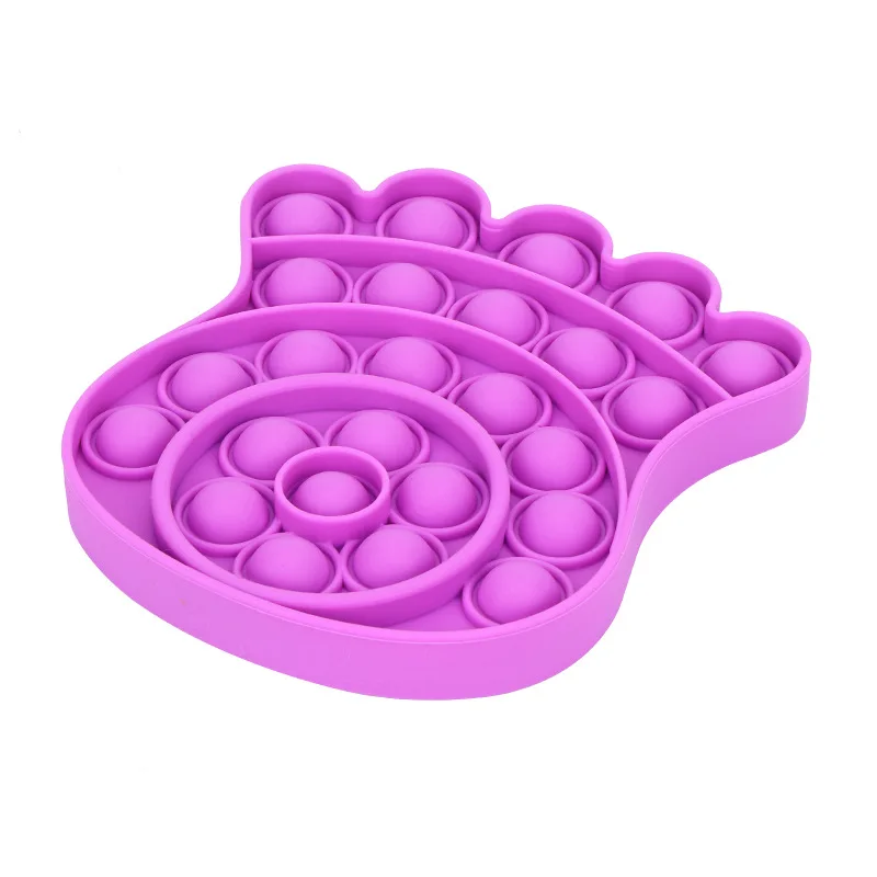 Silicone Push Bubble Fidget Sensory Toy Stress Reliever Extrusion Game Educational STEM Playing Board Anxiety Relief