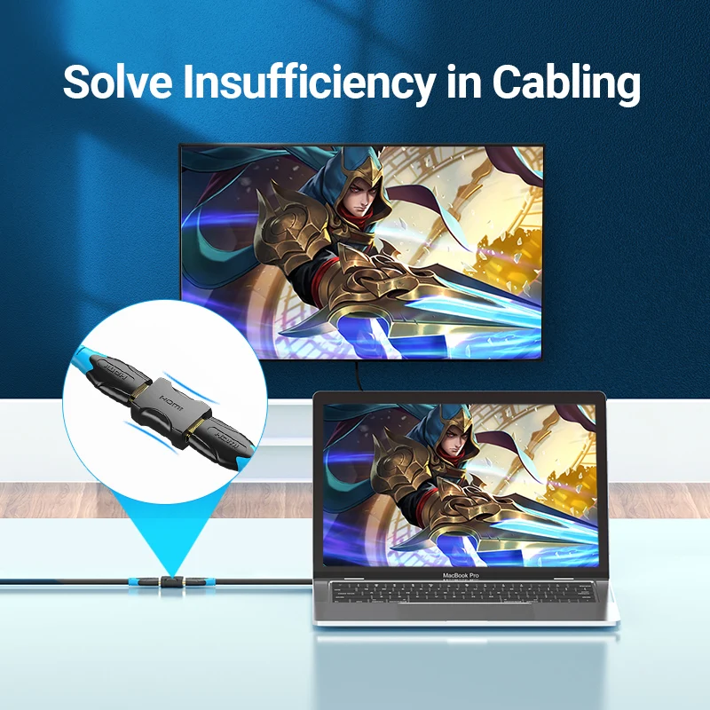 Vention HDMI Extender Female to Female HDMI Cable Extension Adapter for PS4/3 Monitor Nintendo Switch HDMI 2.0 Cable Converter