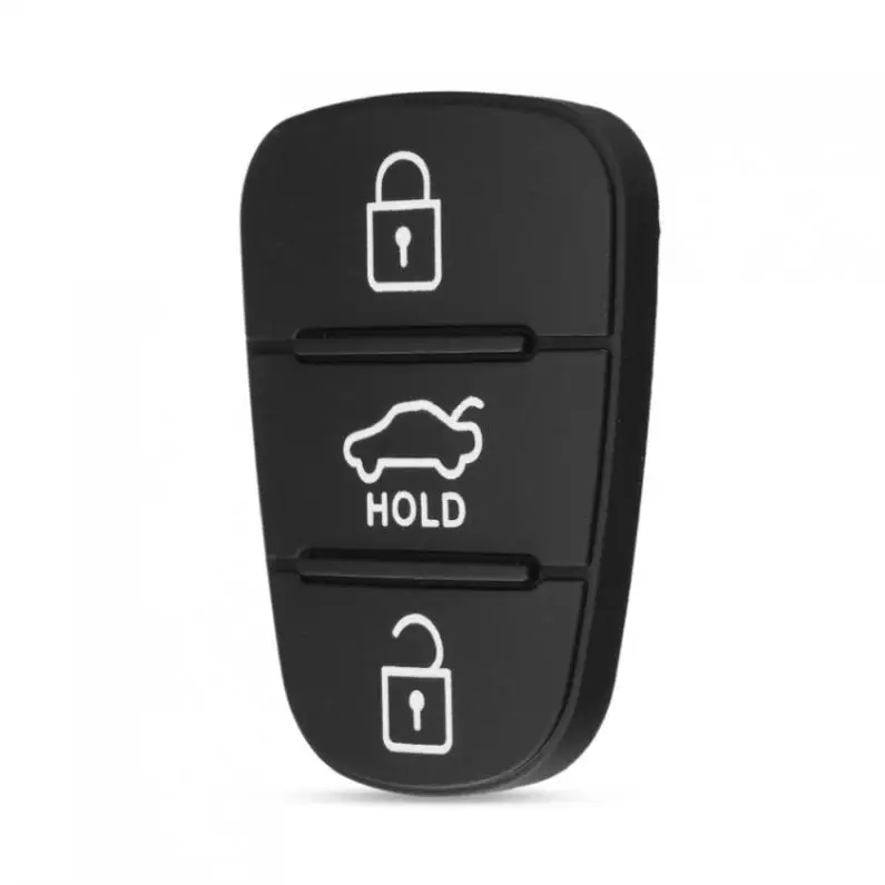 3ปุ่ม Rubber Pad Insert Replacement Fit สำหรับ Hyundai Solaris Accent Tucson L10 L20 L30Kia Rio Flip Remote Key shell