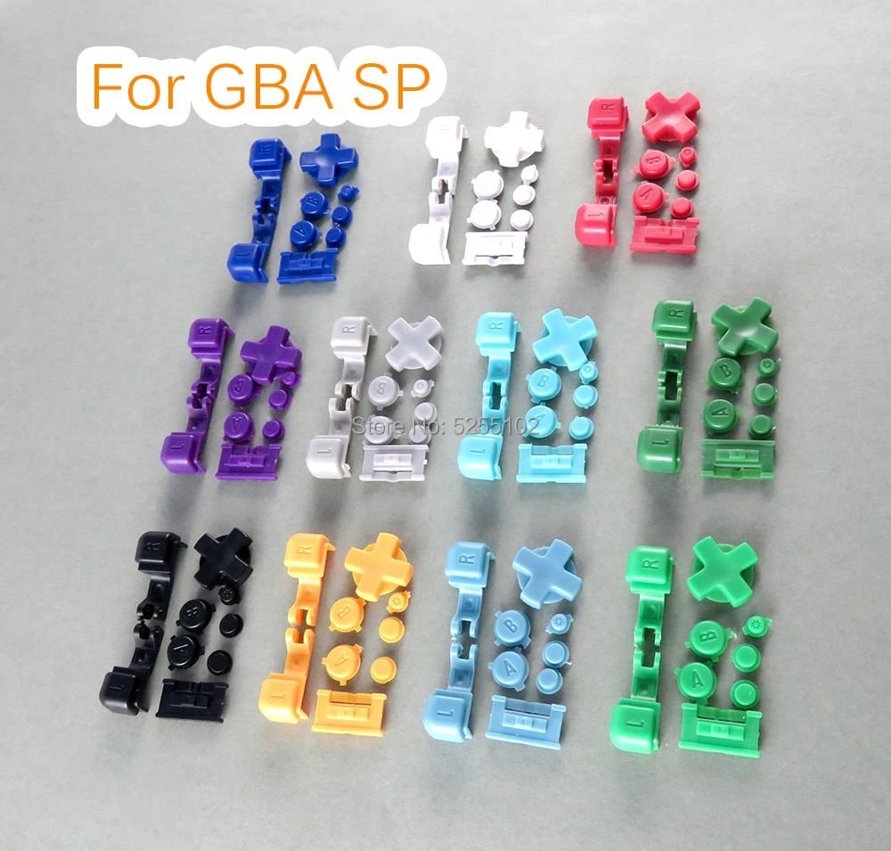 1set Colorful Replacement keys Set Replacement For GameBoy Advance SP GBA SP Buttons SET Full R L A B D-Pad