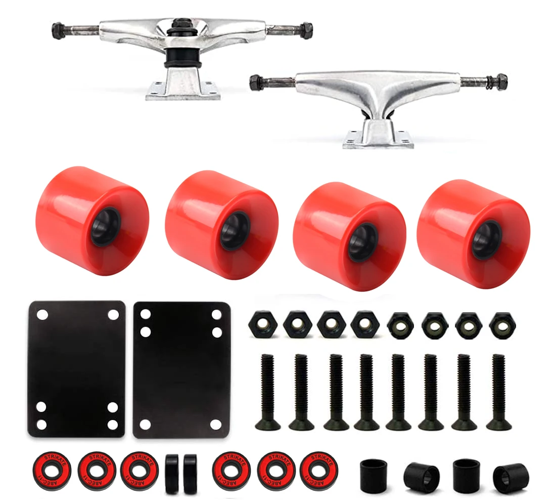 5inch Skateboard Longboard lkw mit 60mm PU räder Pro Geschwindigkeit Lager skateboard hardware riserpad Kit