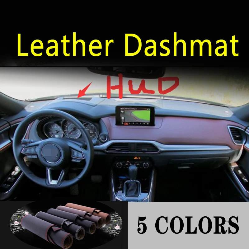 

For Mazda Cx9 Cx-9 G2 2016 2017 2018 2019 2020 2021 Leather Dashmat Dashboard Cover Dash Mat Carpet Car Styling Accessories