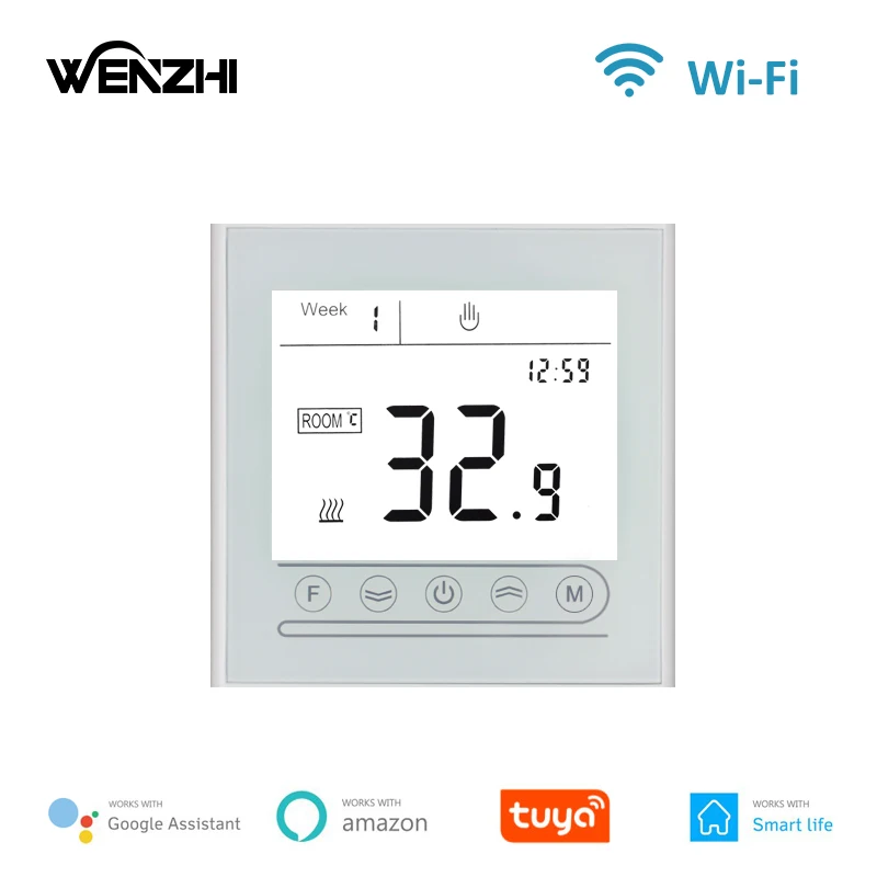 Termostato wifi controlador de temperatura água/piso elétrico aquecimento caldeira a gás tuya smart life app funciona com alexa google casa