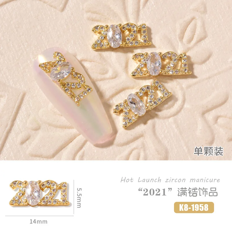 2 Stuks Nail Art Accessoires Zirkoon Bruid Bruiloft Nail Wedding 1314 Levenslange Nail Decoratie Micro Diamant Nail Sticker