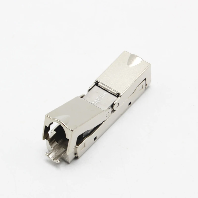 Cat6A Free Tool Butt High quality Shielded Cat6 A Dual Double Rj45 Cat6A Network Cable Rj45 Connector Module