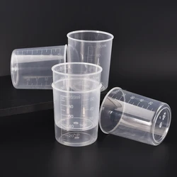 1/5pcs 100ml Plastic Graduated Measuring Cup Liquid Container Epoxy Resin Silicone Making Tool Transparent Mixing Cup