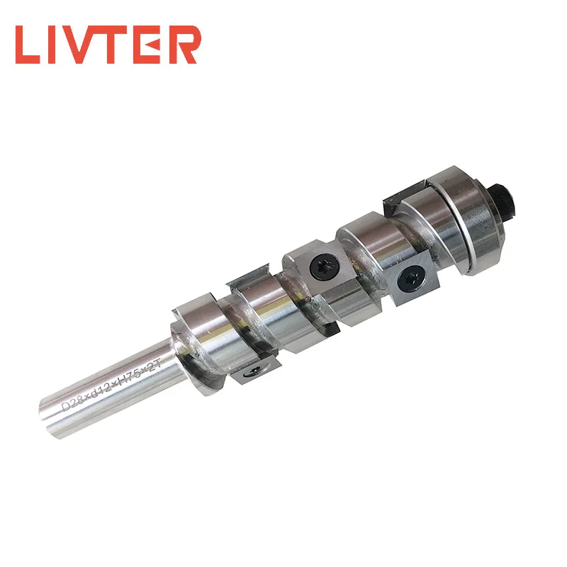 LIVTER spiral cnc milling cutter replaceable baldes steel body high speed end mill