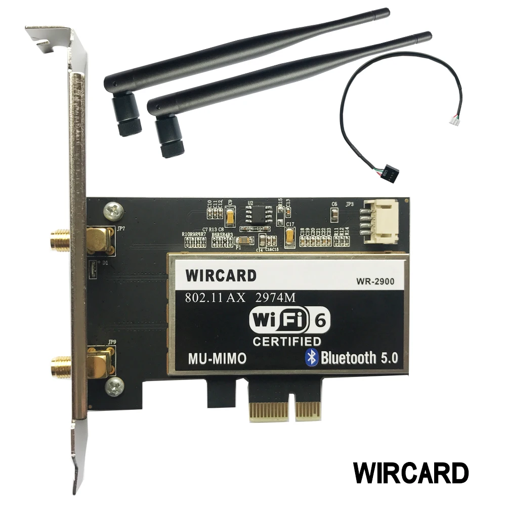 2400Mbps Dual Band Wireless Desktop PCIe  AX200 Card 802.11ax 2.4G/5Ghz BT 5.0 PCI Express Wireless WiFi Adapter