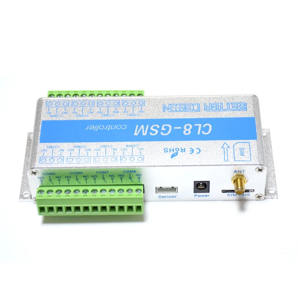 GSM 8 Way Relay Controller Smart Home Power Switch SMS Call Remote Control Light Gate Opener Electronic Lock Server Pump