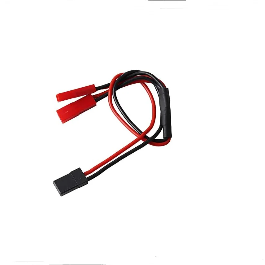 3 Pcs 1 Male  JR Servo  Plug to JST 2 Female Y Plug Wire Splitter Cable Adapter with 20awg Silicone wire for RC  Plane Car Boat