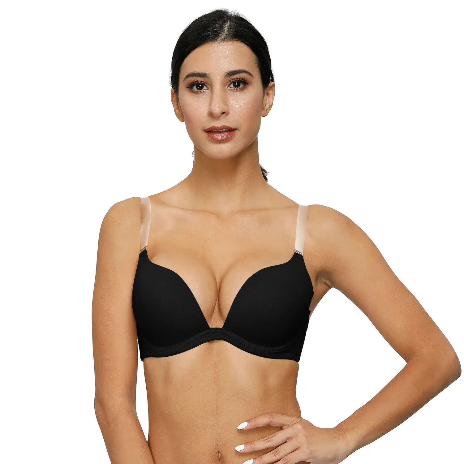 Quality Underwear Sexy Women Push Up Lingerie Bra Wire Padded Convertible Adjusted Straps 65 70 75 80 85 90 95 100 A B C D E Cup