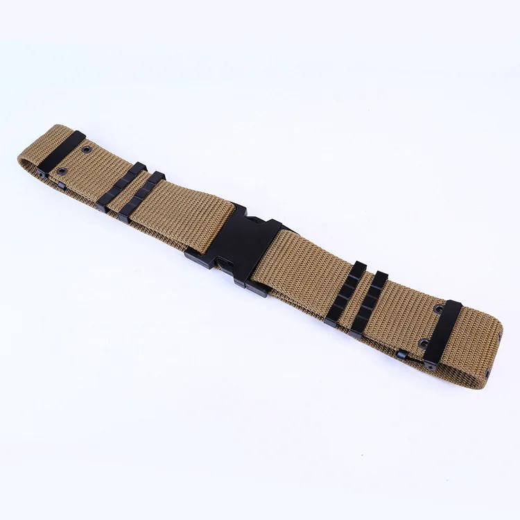 Security Duty Belt Armed Training Tactical Belt Canvas Woven Belt Sports Nylon CS Military Training Buckle Waist Seal