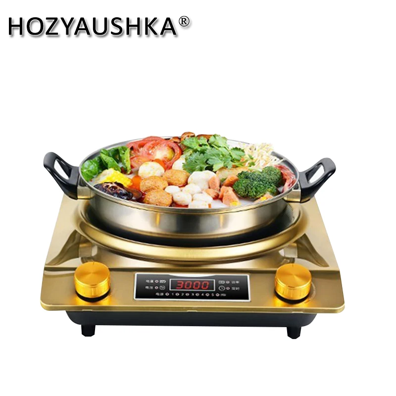 3000W household high-power induction cooker household intelligent high-power battery stove hot pot concave cooking