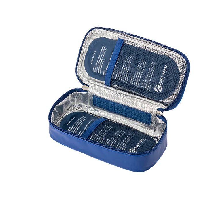 MEGA Kühltasche Tragbare Insulin-Kühltasche Diabetiker Insulin-Reiseetui Größe: 20*9*5 Neuestes Modell PU-Stoff Aluminiumfolie Kühltasche – Detail 11