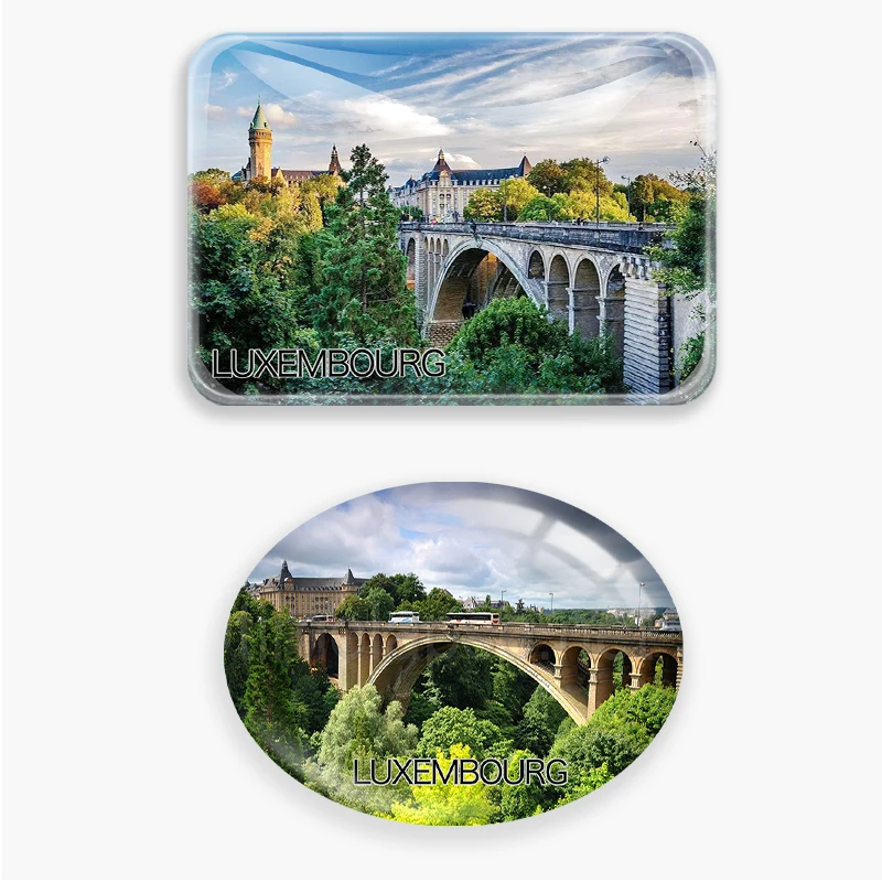 European Luxembourg Landmark World Travel fridge magnets Souvenir glass refrigerator paste Tourist gift