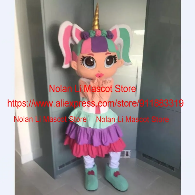 High Quality Professional Luxury EVA Material Unicorn Girl Mascot Costume Cartoon Suit Role Playing Festival Celebration 1198