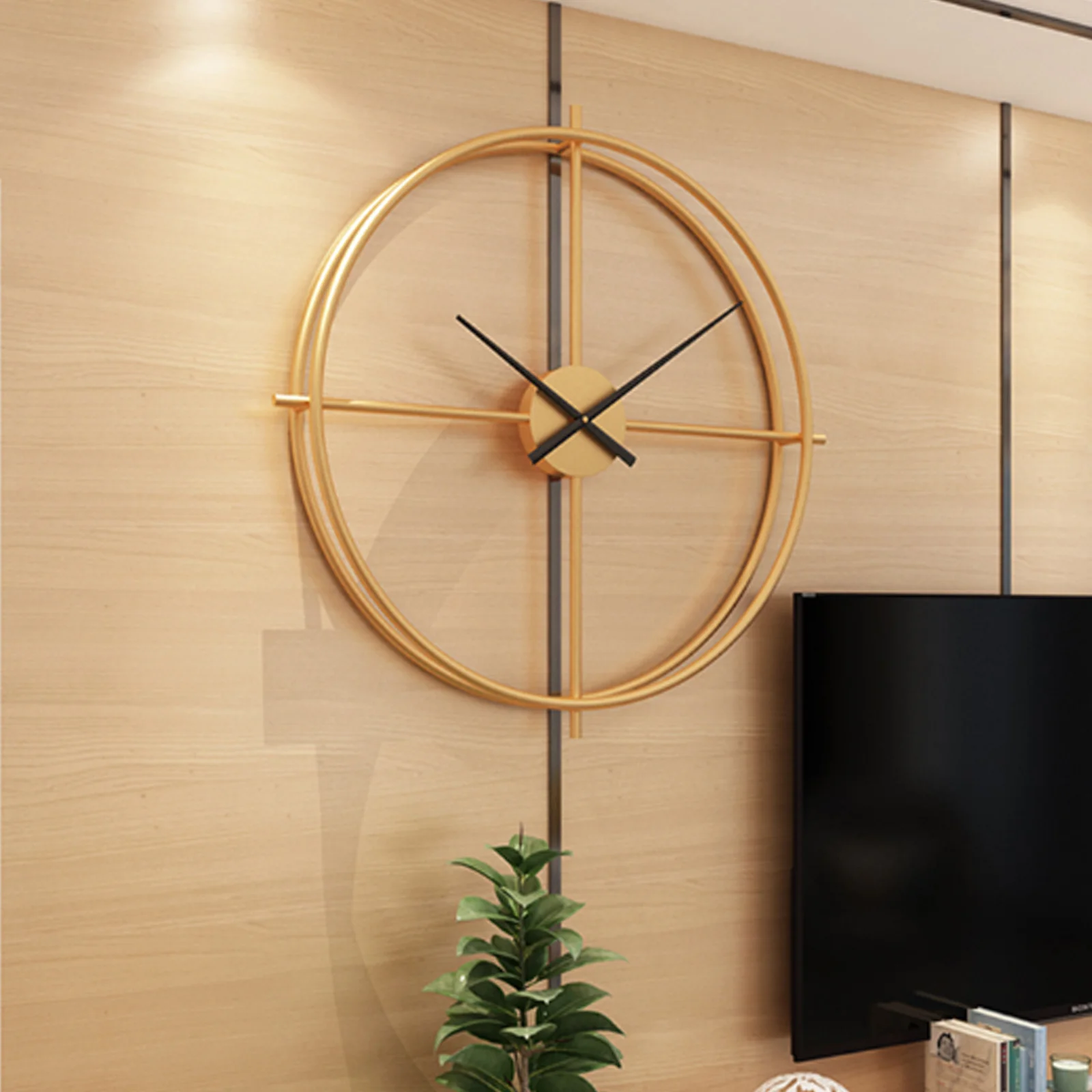 Vintage Metal Wall Clock Modern Design For Home Office Decor Hanging Watches Living Room Classic Brief European Wall Clock