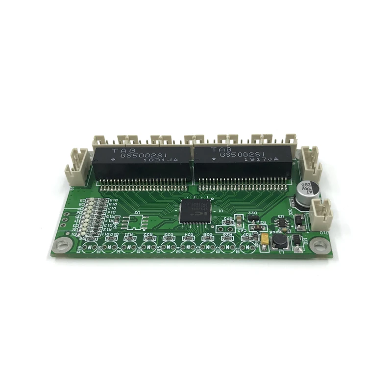 Customized industrial network switch 8 port 10/100M unmanaged network ethernet switch 12v pcba module