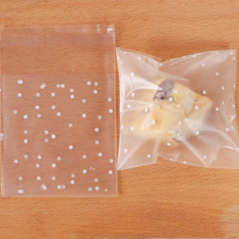 Transparent Dot Bags Small Ziplock Food Packaging Bags Clear Fresh-keeping Dustproof Reclosable Candy Cookie DIY Storage 100PCS