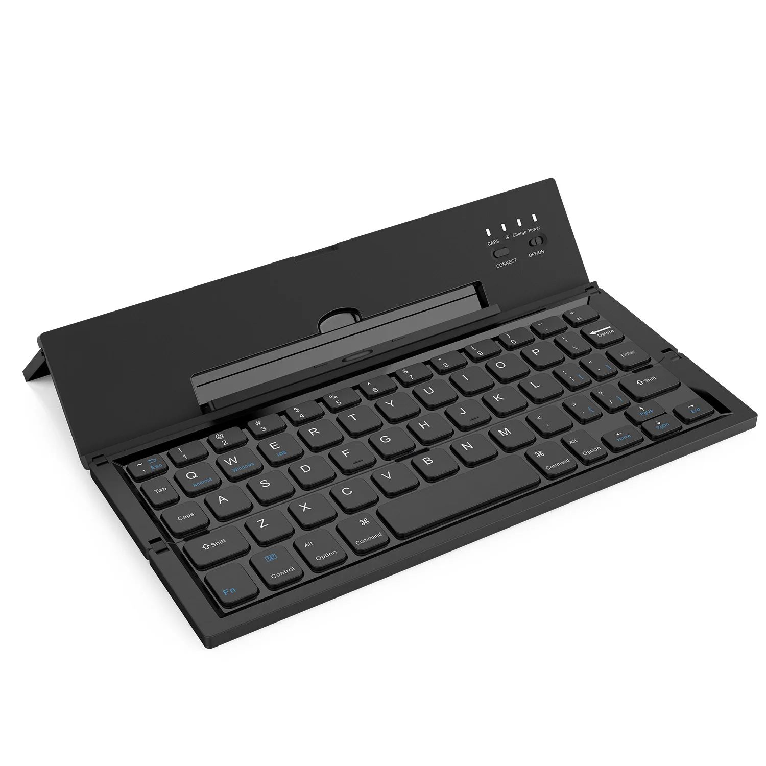 Portable Keyboard Connected with A Portable Three Fold Folding Aluminum Alloy Bluetooth Keyboard Suit for IPad Android Winds