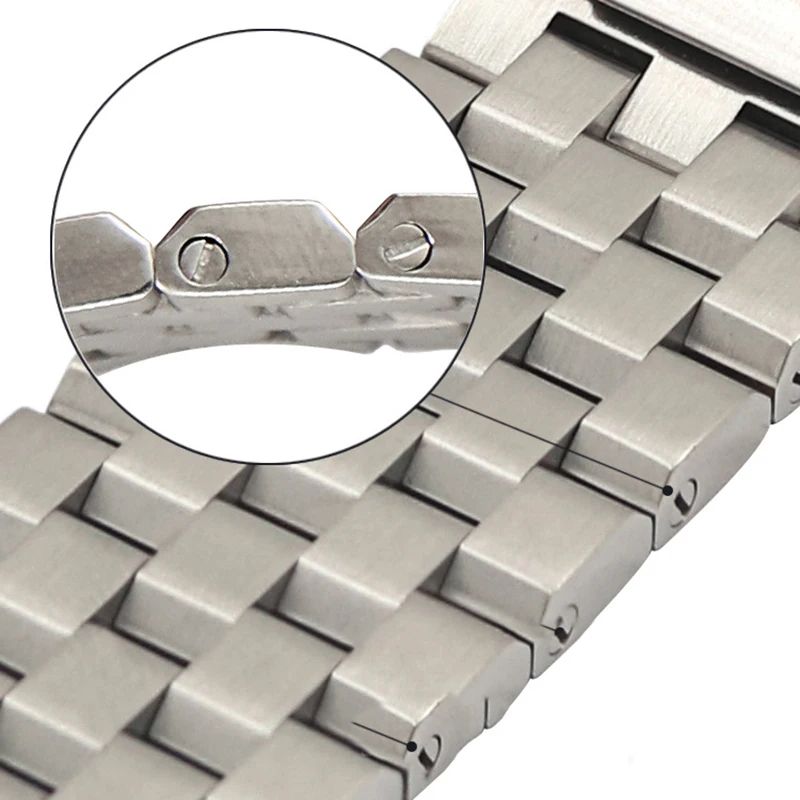 18mm 20mm 22mm 24mm 26mm High Quality Full Solid Stainless Steel Flat Interface Watch Band Straps Wristband Bracelet With Tools