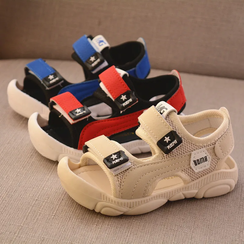 

Summer Children Shoes Boys Soft Soles Beach Shoes Male Baby Baotou Anti-kick kid's Sandals for 1-6T Princepard Sandals