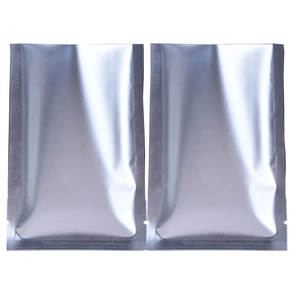 100Pcs Open Top Matte Aluminum Foil Bag Tear Notch Disposable Heat Vacuum Seal Food Snack Bean Candy Cookies Packaging Pouches