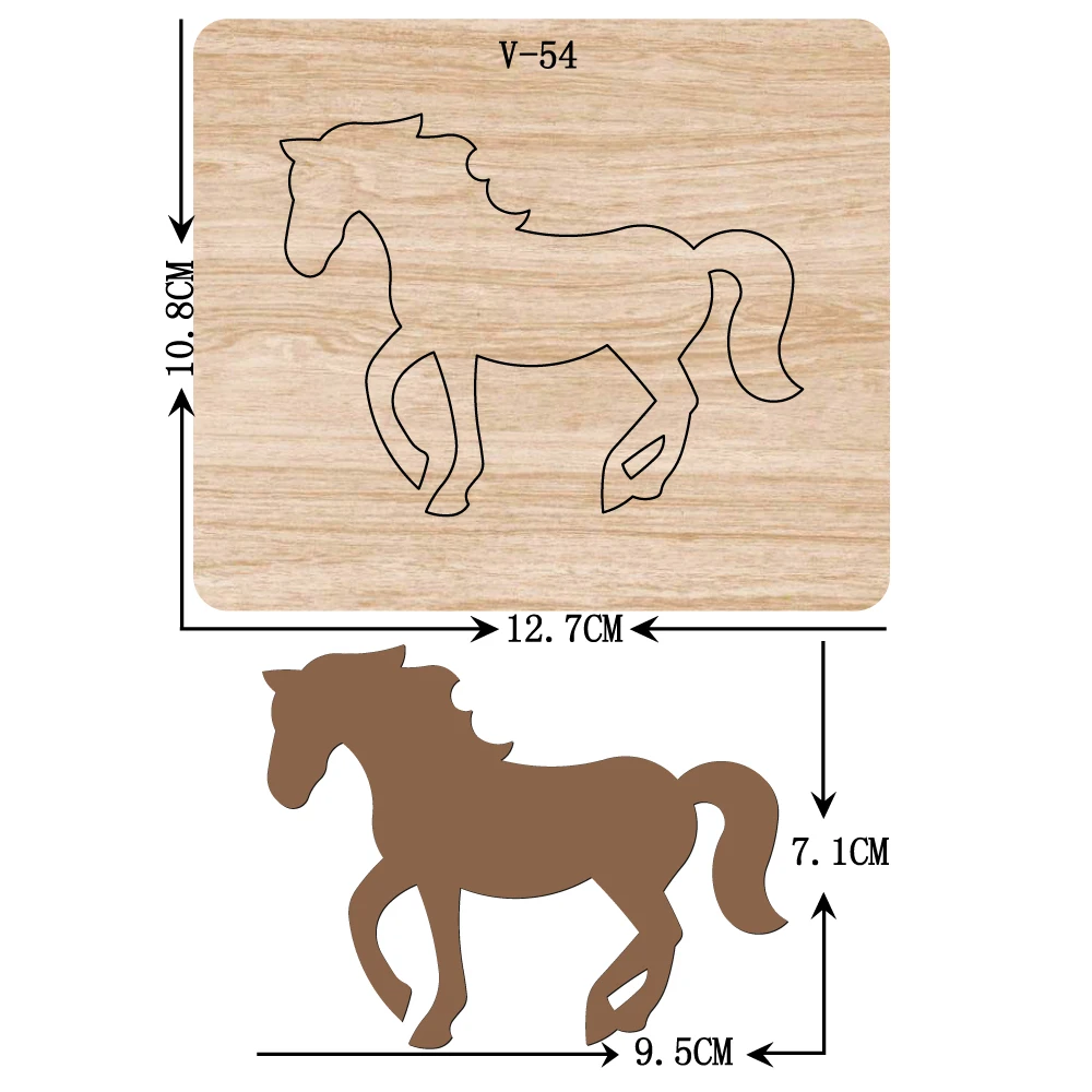 

Новинка, деревянные штампы для вырезания лошадей, Скрапбукинг/фотоальбом