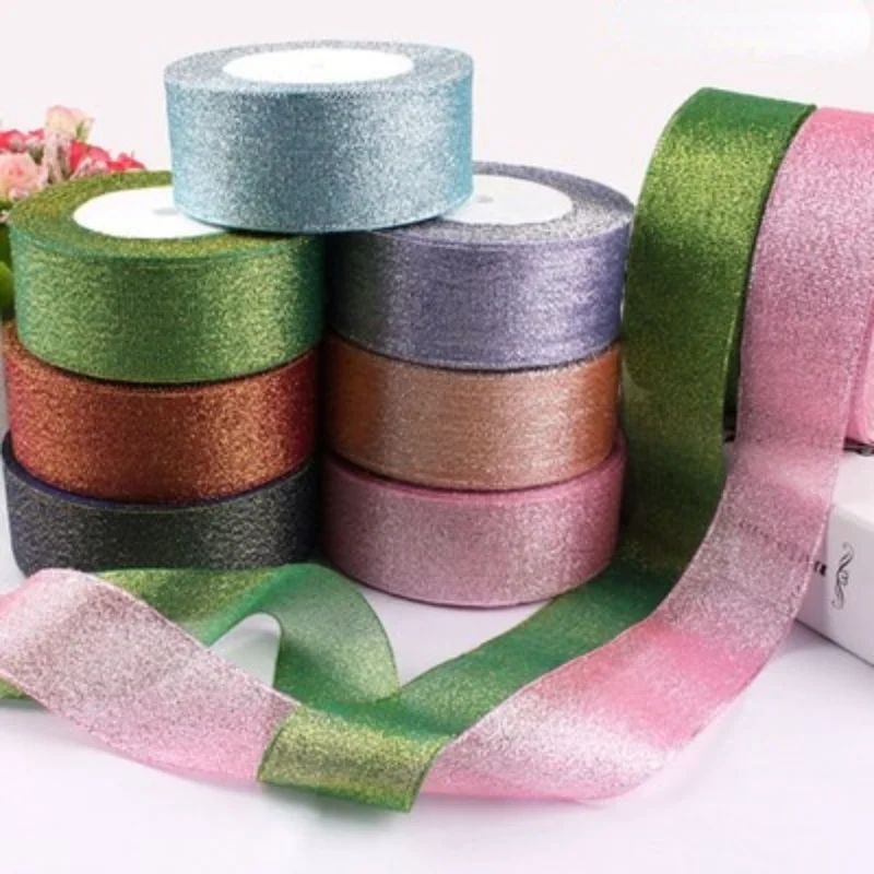 25Yards 4cm Silk Satin Ribbons for Crafts Bow Handmade Gift Wrap Flower Hair Accessories Gift Baking Packaging Color Decorative