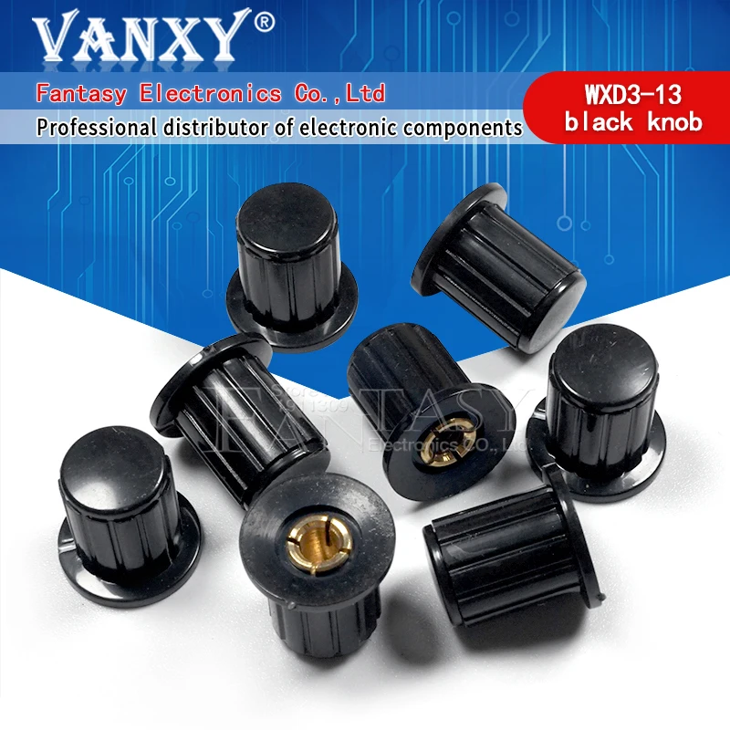 5PCS WXD3-13 black knob button cap is suitable for high quality WXD3-13-2W  turn around special potentiometer knob KYP16-16-4