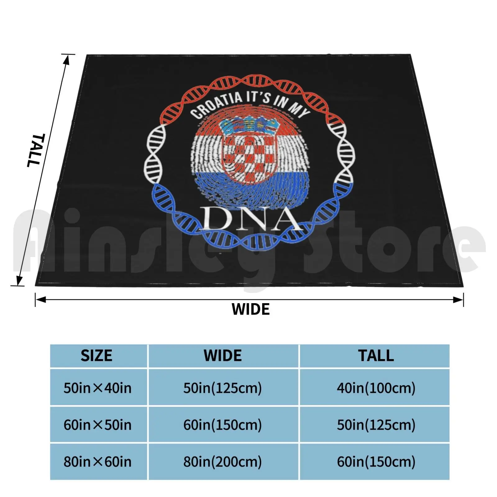 Croatia Its In My Dna-Gift For Croatian From Croatia Blanket For Sofa Bed Travel Croatia Croatian Croatian