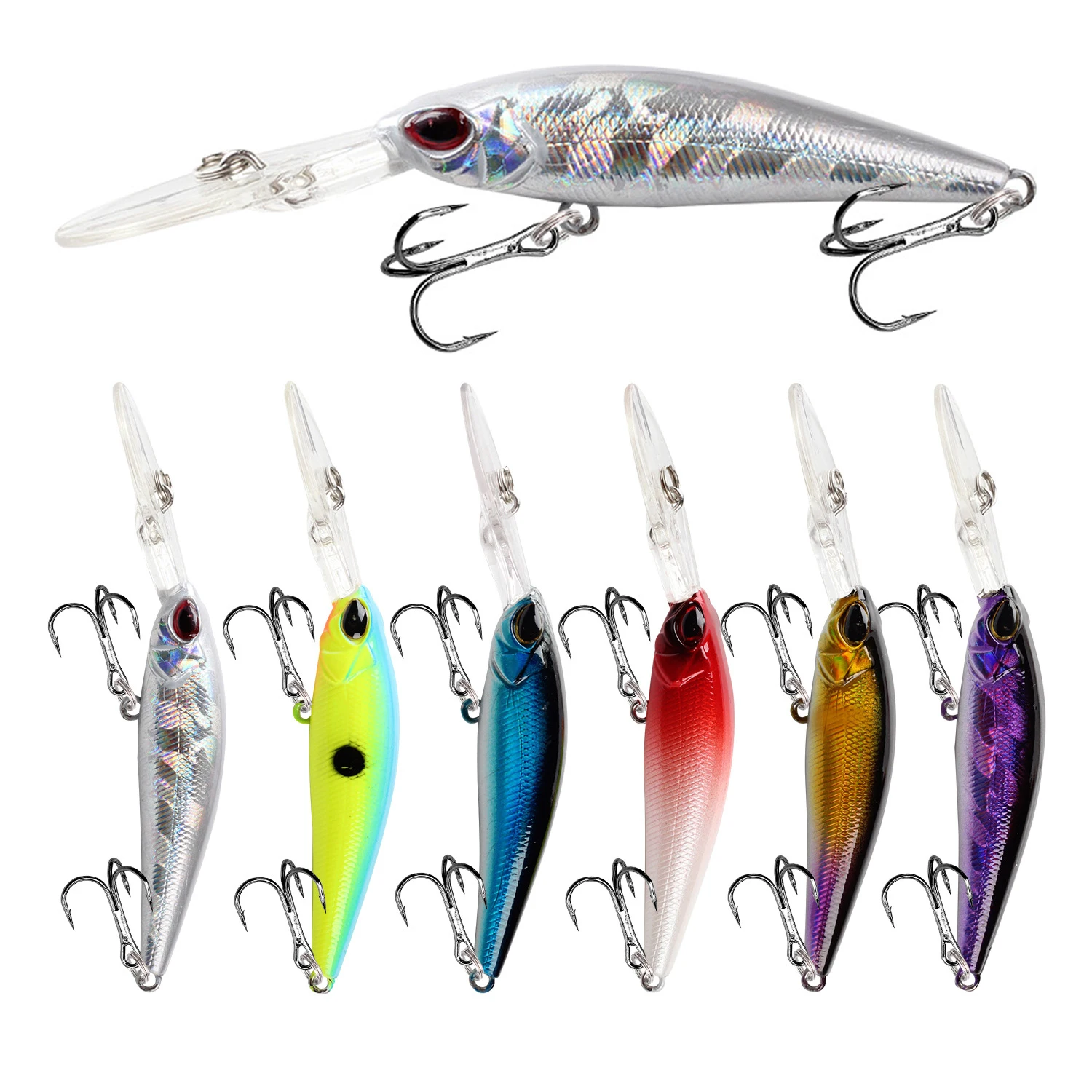 1PCS Minnow Fishing Lure 90mm 5.8g Floating Hard Bait Wobbler Jig Bait Crankbait Carp Striped Bass Pesca Fishing Tackle SwimBait