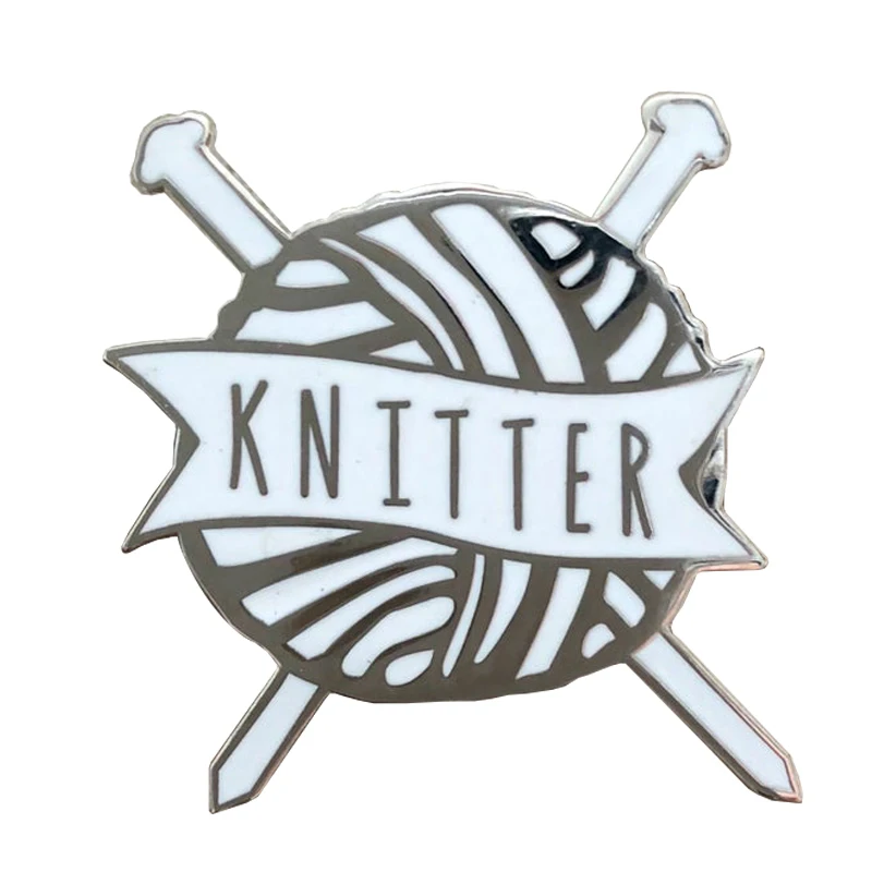 Knitter  Knitting Enamel Pin Badge  Knitting Badge  Knitting Enamel Pin  Knitting Gift  Knitting Brooch