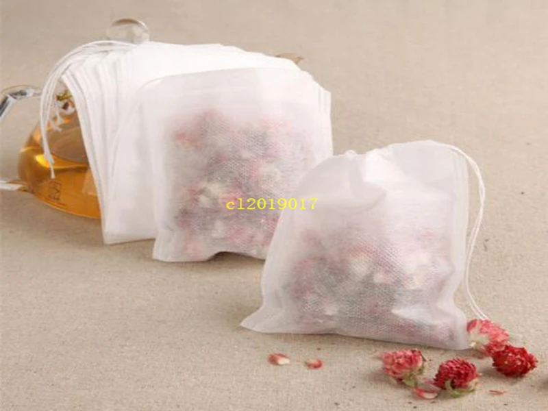 5000pcs/lot Teabags 5.5 x 7CM Empty Scented Tea Bags With String Heal Seal Paper Tea partner Tea Coffee Strainer