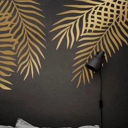 2 pc Large Palm Leaf Monstera decal Tropical Leaf Wall Sticker Living Room Bedroom vinyl sticker Leaves Wedding decal 2336