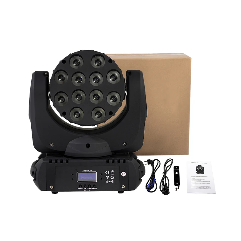 4pcs DJ Light LED Beam 12X12W RGBW Moving Head Lighting Stage Effect Light  With DMX Controller Light For Disco Ball