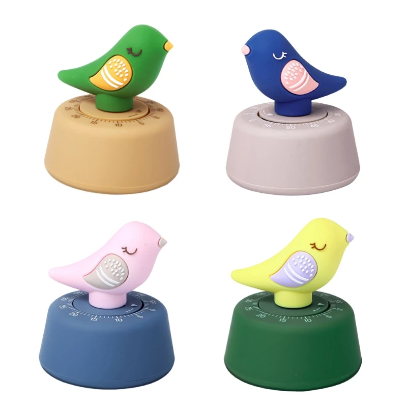 Household Kitchen Cartoon Bird Timer Mechanical Counters Clock For Cooking Timing Cooking Timer Baking Time Durable Gift