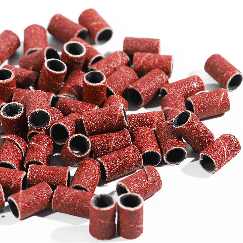 100 szt./opakowanie piaskowe paski do paznokci 80 #120 #180 # szlifierka z piaskiem do wiertarka elektryczna akcesoriów narzędzia do Manicure