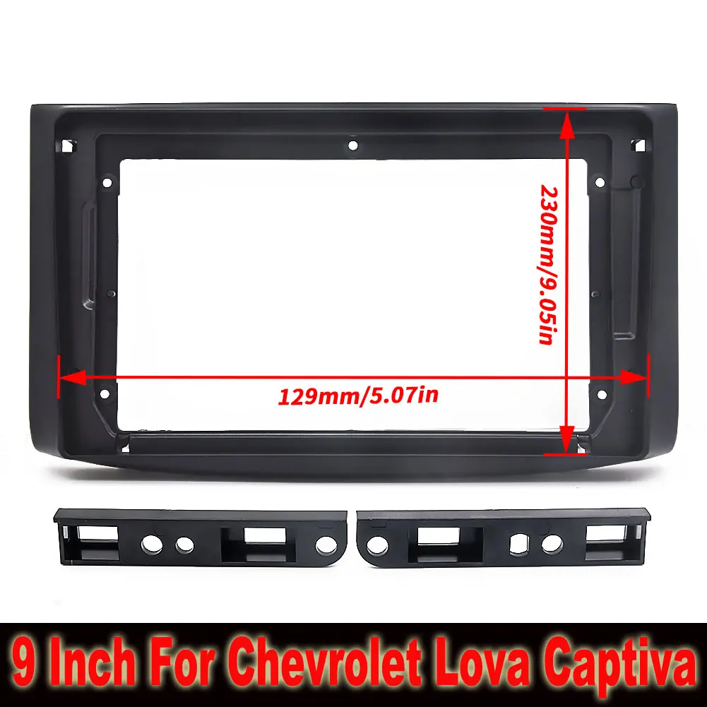 9 inch Radio Fascias for Chevrolet Lova Captiva Gentra Aveo Epica 2006 Dashboard Installation Refitting Trim Kit Frame GPS Bezel